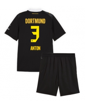 Borussia Dortmund Waldemar Anton #3 Maglia Gara Trasferta Repliche 2026-27 Bambino Maniche Corte Borussia Dortmund Waldemar Anton #3 Maglia Gara Trasferta Repliche 2026-27 Bambino Maniche Corte